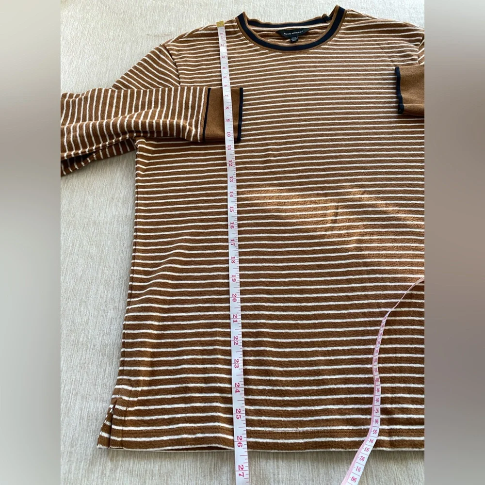 Club Monaco Men's M Slim Striped Tricot Crew Long Sleeve Pullover Knit Sample